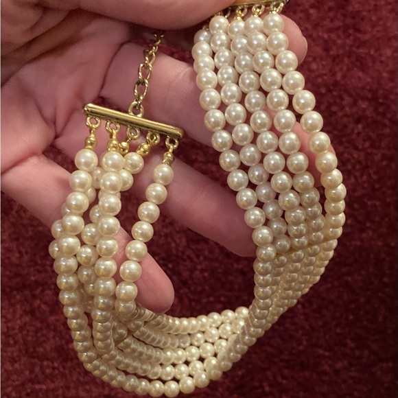 Vintage faux-pearl choker - Picture 1 of 2